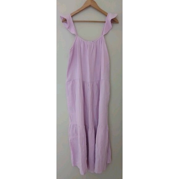 New J. Crew Ruffle-Strap Gauze Maxi Dress - Picture 1 of 10